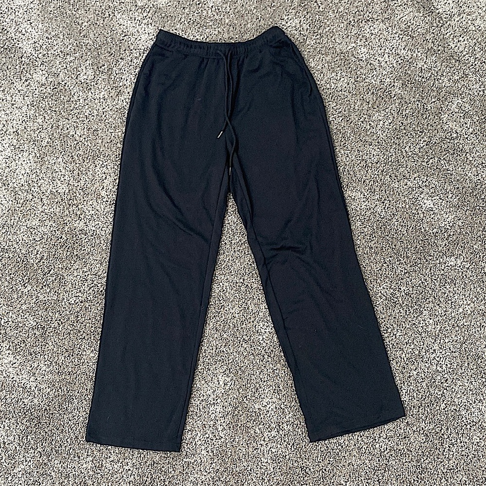 These String tie black Large Woman’s sweat pants.